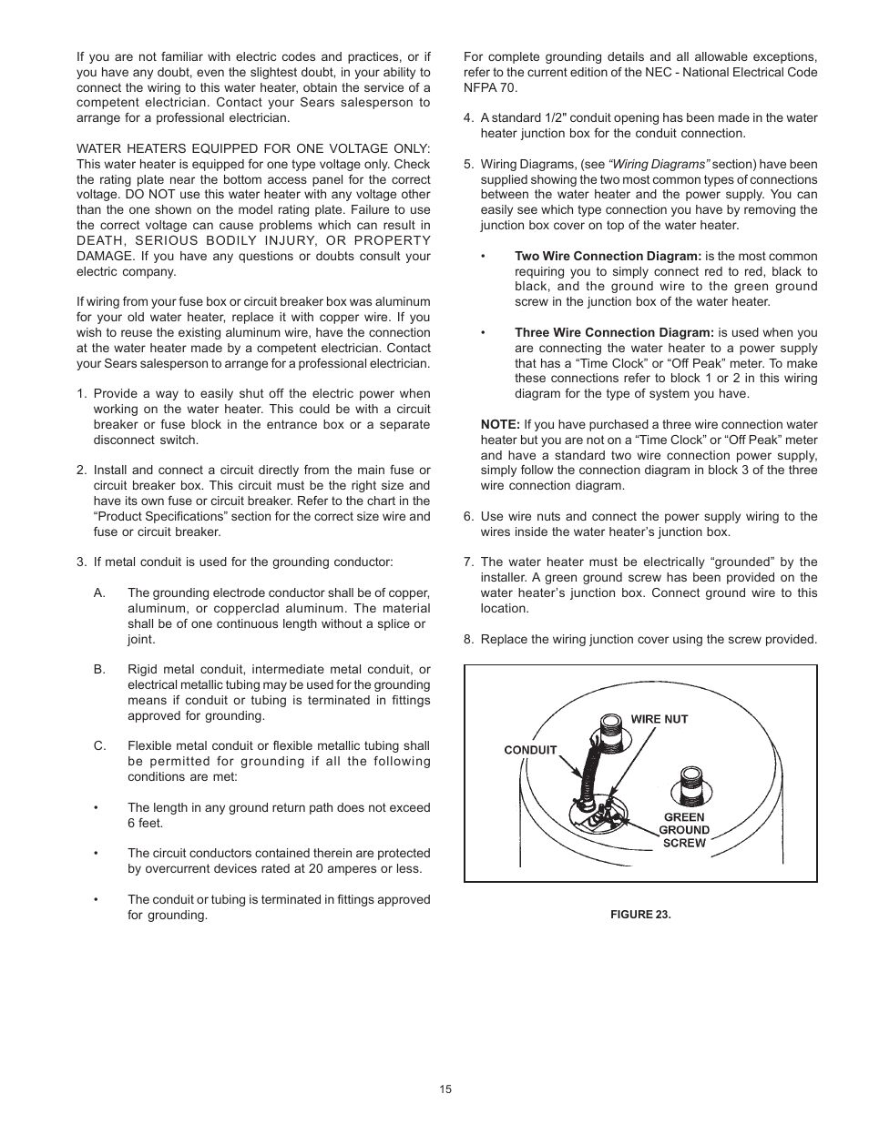 Kenmore POWER MISER 153.326265 User Manual | Page 15 / 28