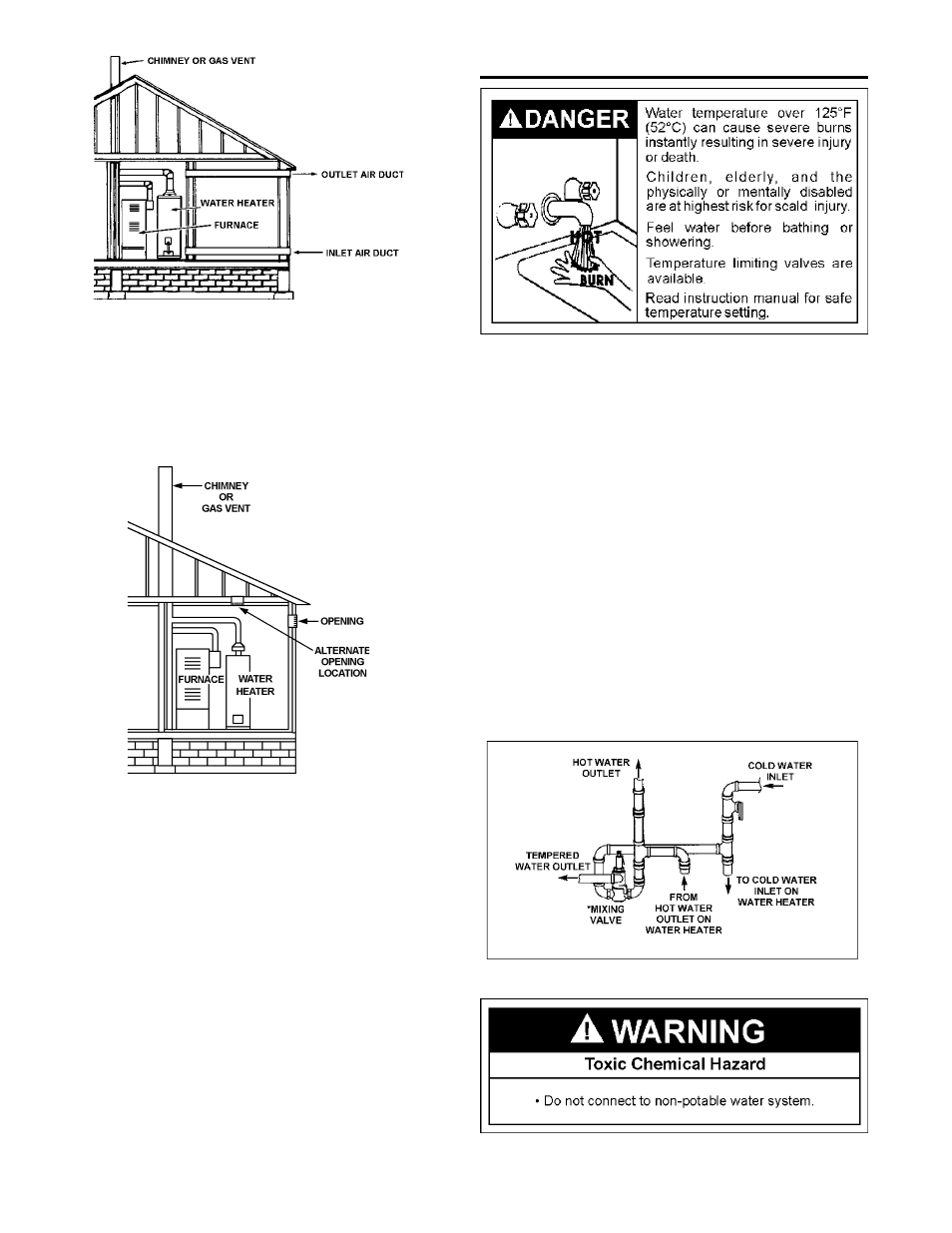 Water piping | Kenmore Power Miser 9 Gas Water Heater 153.33096 User Manual | Page 12 / 32