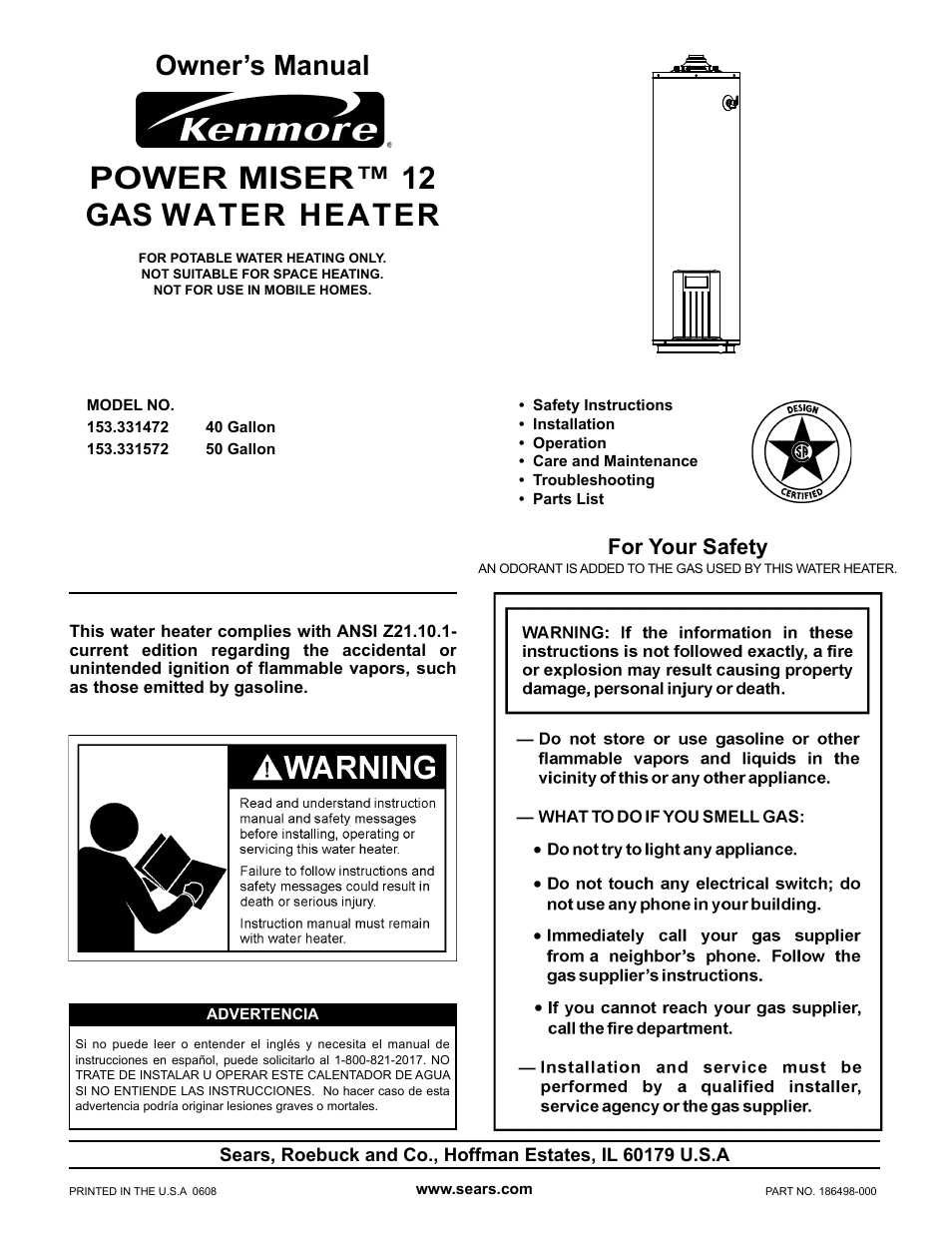 Kenmore 153.331572 User Manual | 40 pages