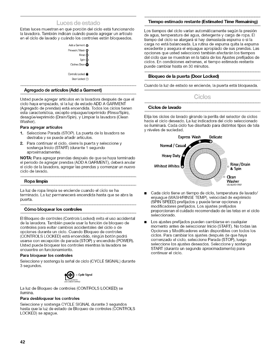 Kenmore HE2 PLUS User Manual | Page 42 / 80