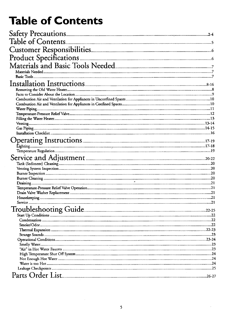 Kenmore POWER MISER 153.330551 User Manual | Page 5 / 28