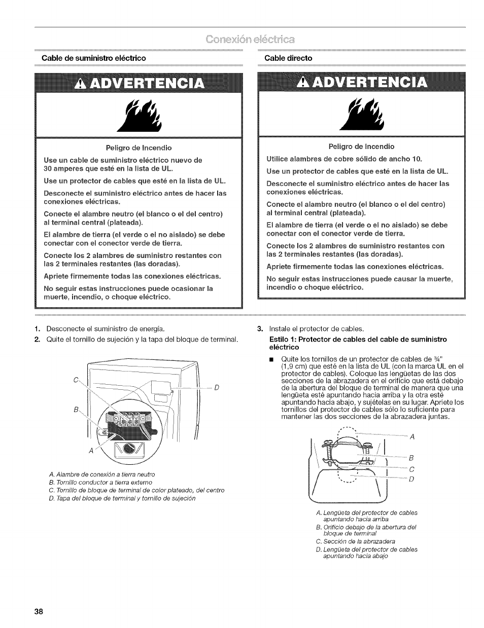 Aadvertenci, Aadvertencia | Kenmore 110.8509# User Manual | Page 38 / 60