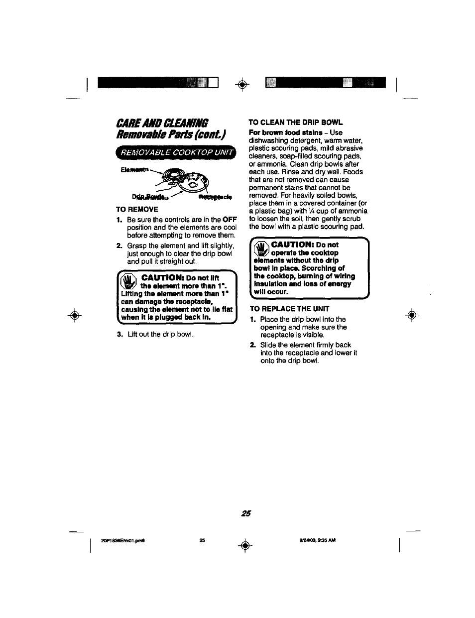 Care amd cleamm | Kenmore 911.93508 User Manual | Page 25 / 34