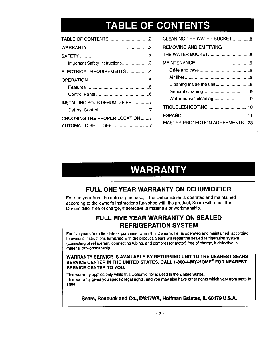 Kenmore 580.53301 User Manual | Page 2 / 24