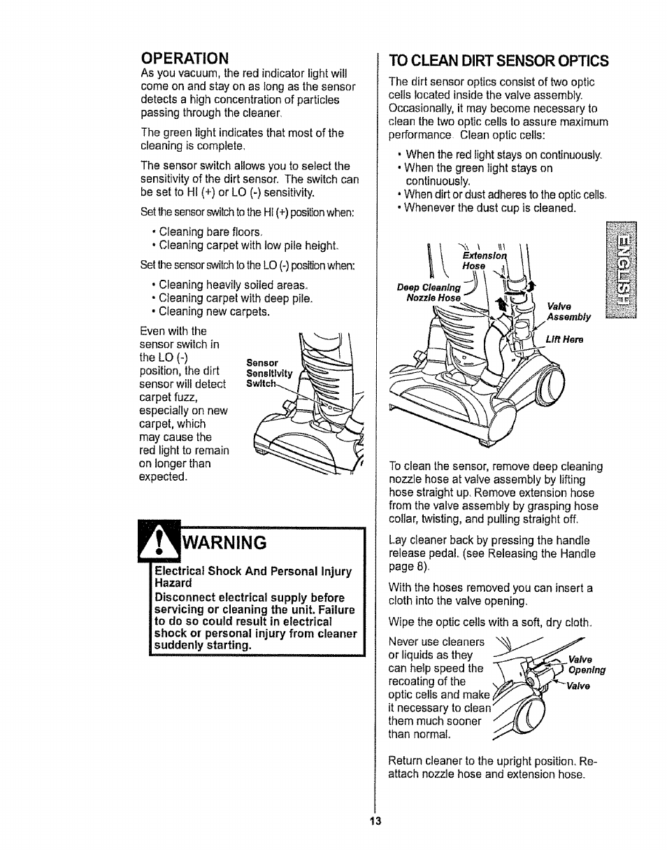 Operation | Kenmore 116.32734 User Manual | Page 13 / 23