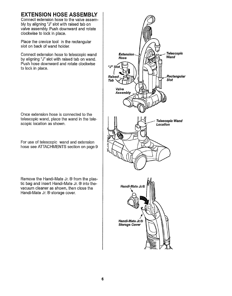 Extension hose assembly | Kenmore 116.32734 User Manual | Page 6 / 23