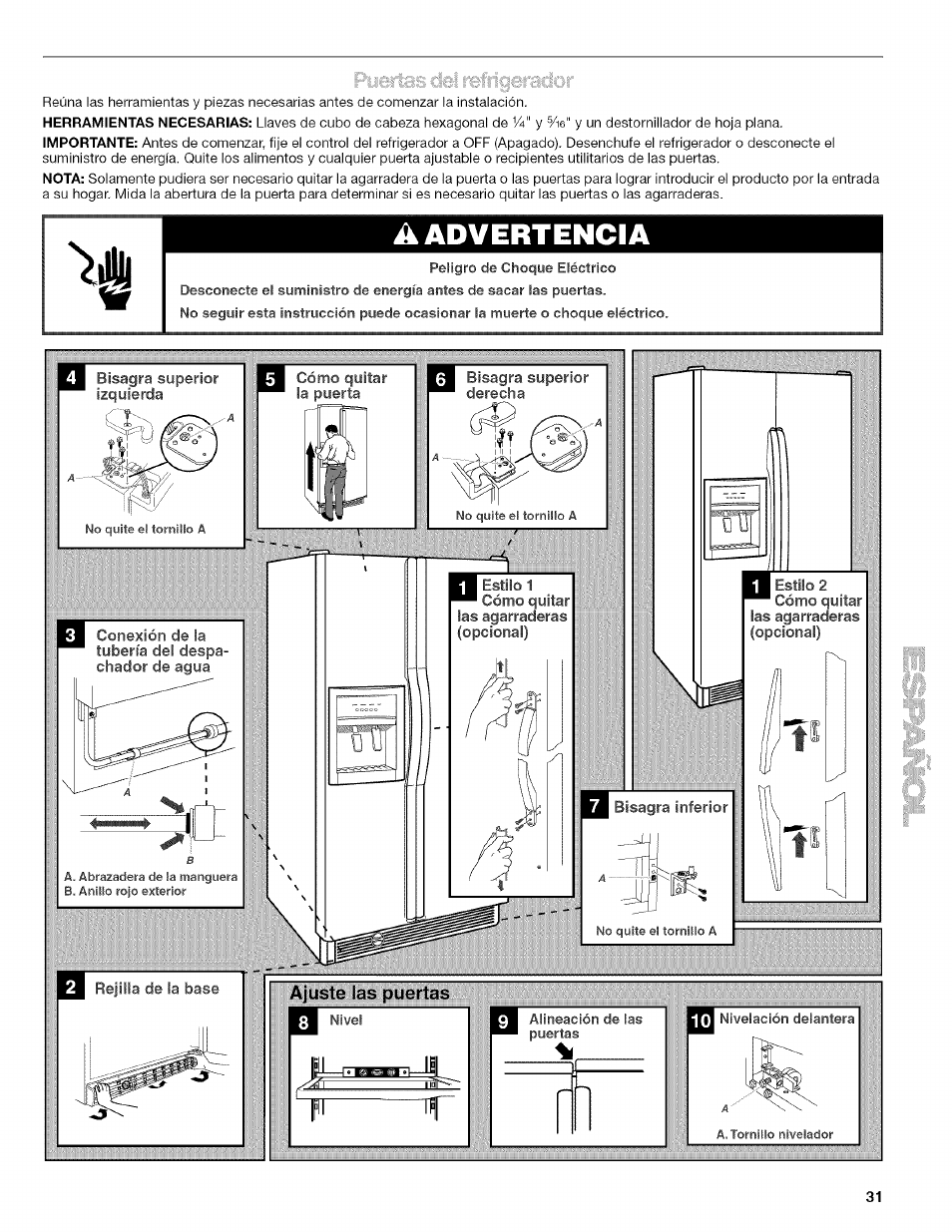 A advertencia cjüj | Kenmore 10657034601 User Manual | Page 31 / 80