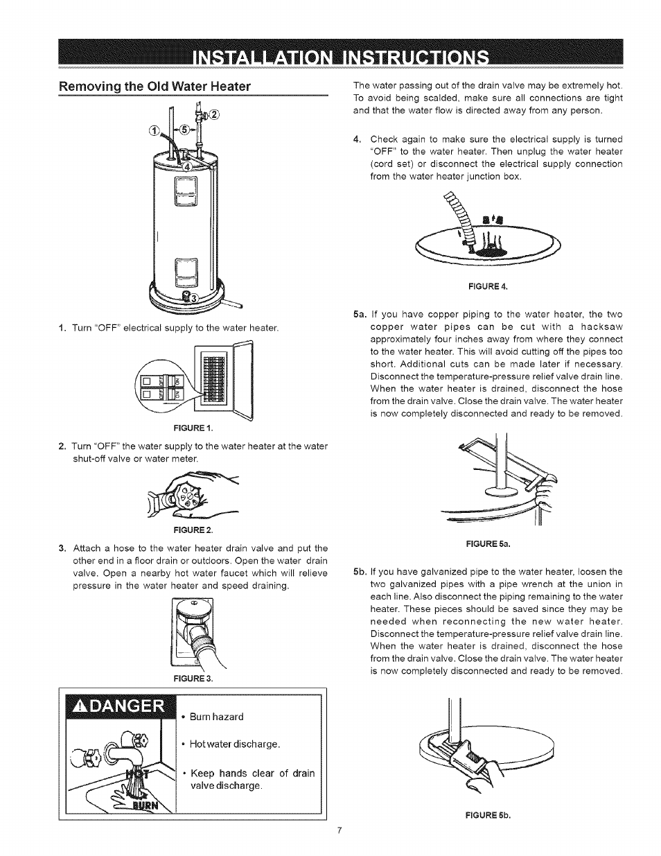 1 ml rii, I m i removing the old water heater | Kenmore 153 User Manual | Page 7 / 32