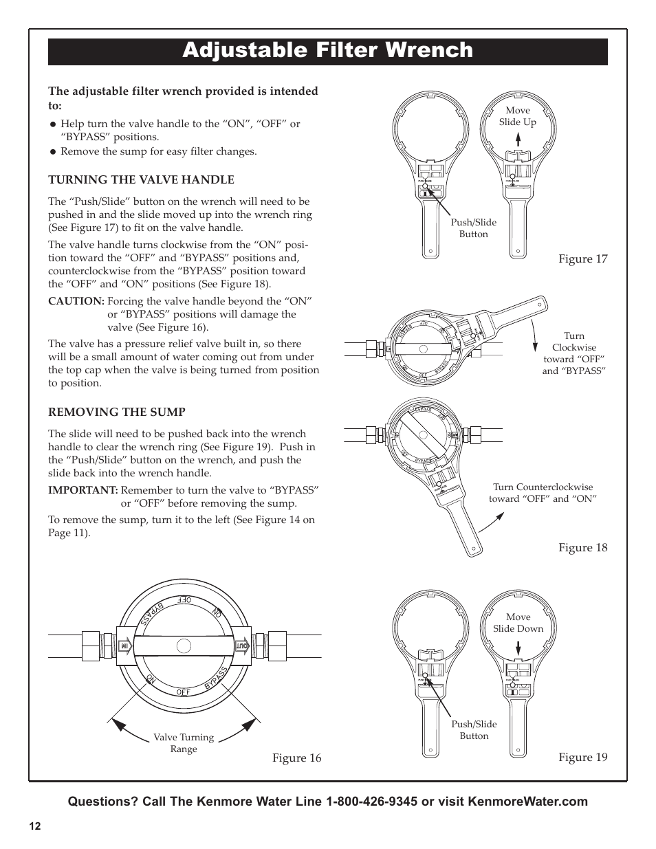 Adjustable filter wrench | Kenmore 625.38445 User Manual | Page 12 / 16