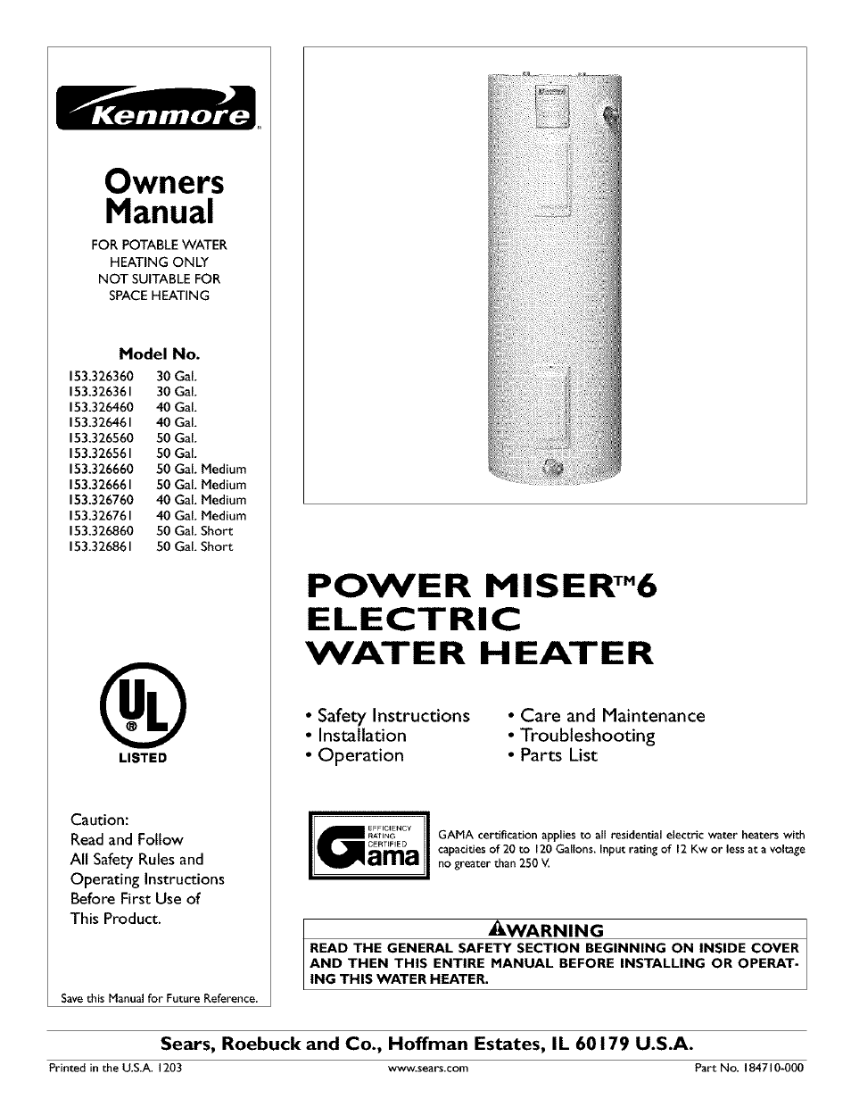 Kenmore POWER MISER 153.32676 User Manual | 32 pages