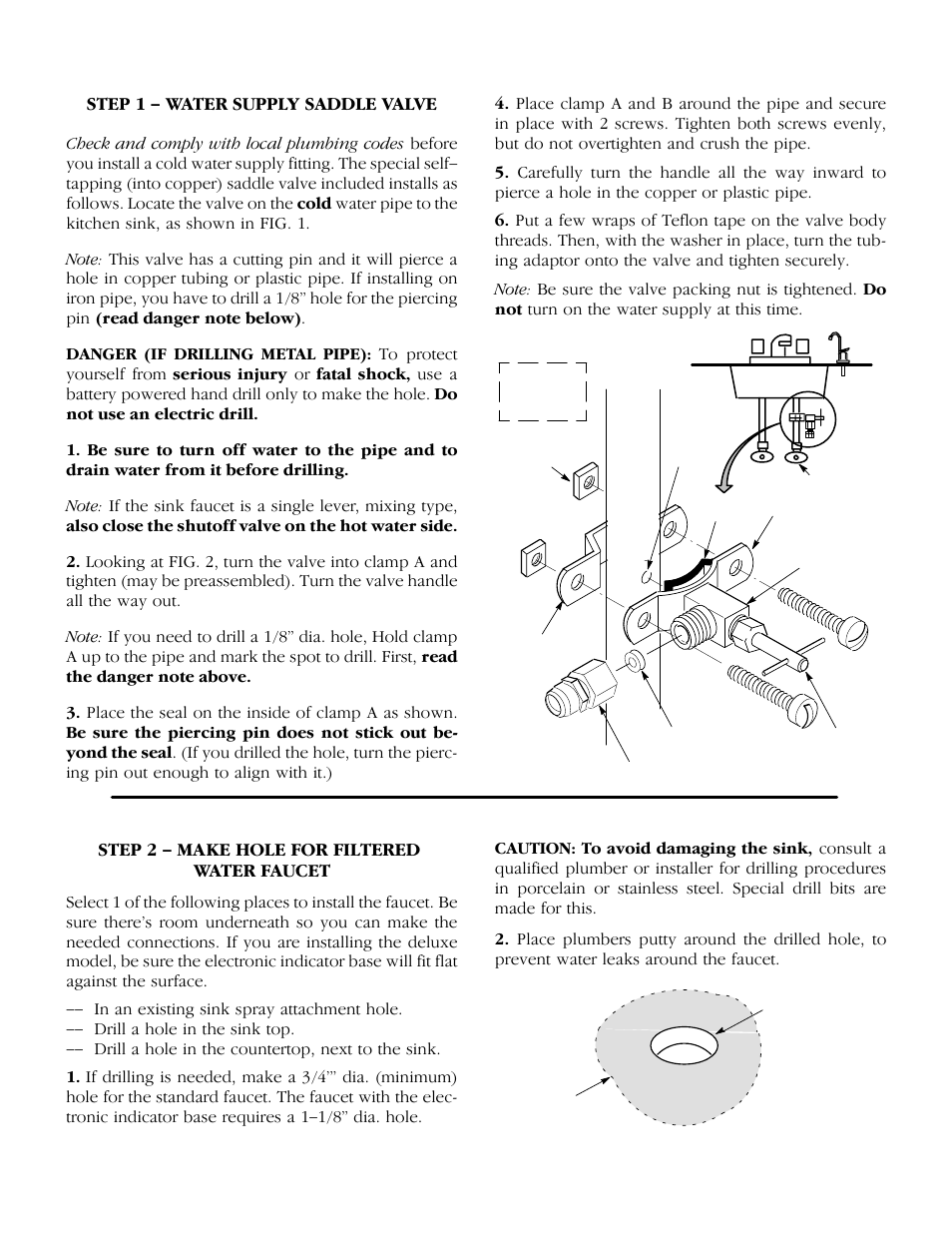 Installation steps, Fig. 2, Fig. 3 | Kenmore 625.343920 User Manual | Page 5 / 12