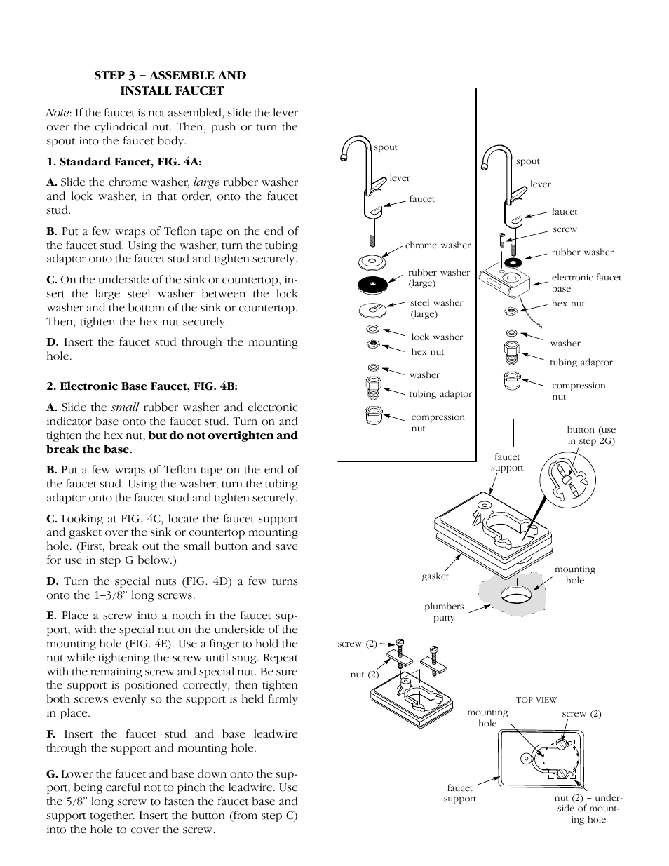 Installation steps, Fig. 4, Cd e | Kenmore 625.343920 User Manual | Page 6 / 12