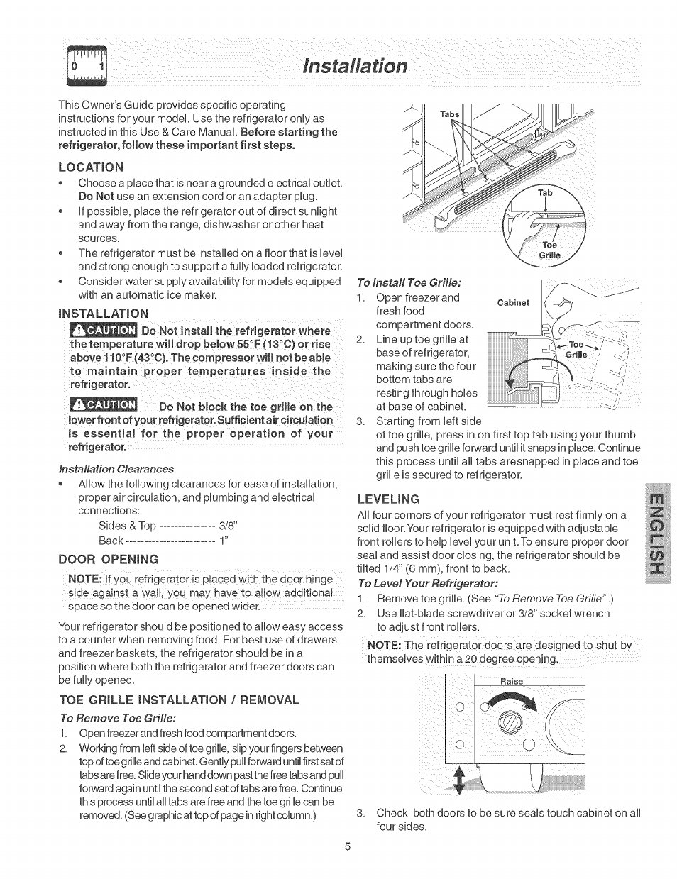 Kenmore 2535567340A User Manual | Page 5 / 24