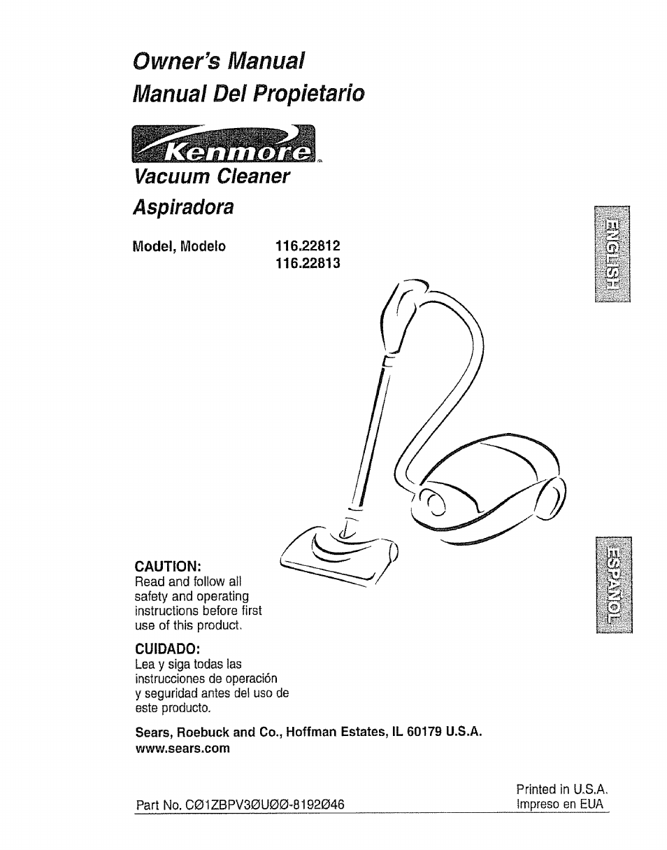 Kenmore 116.22813 User Manual | 40 pages