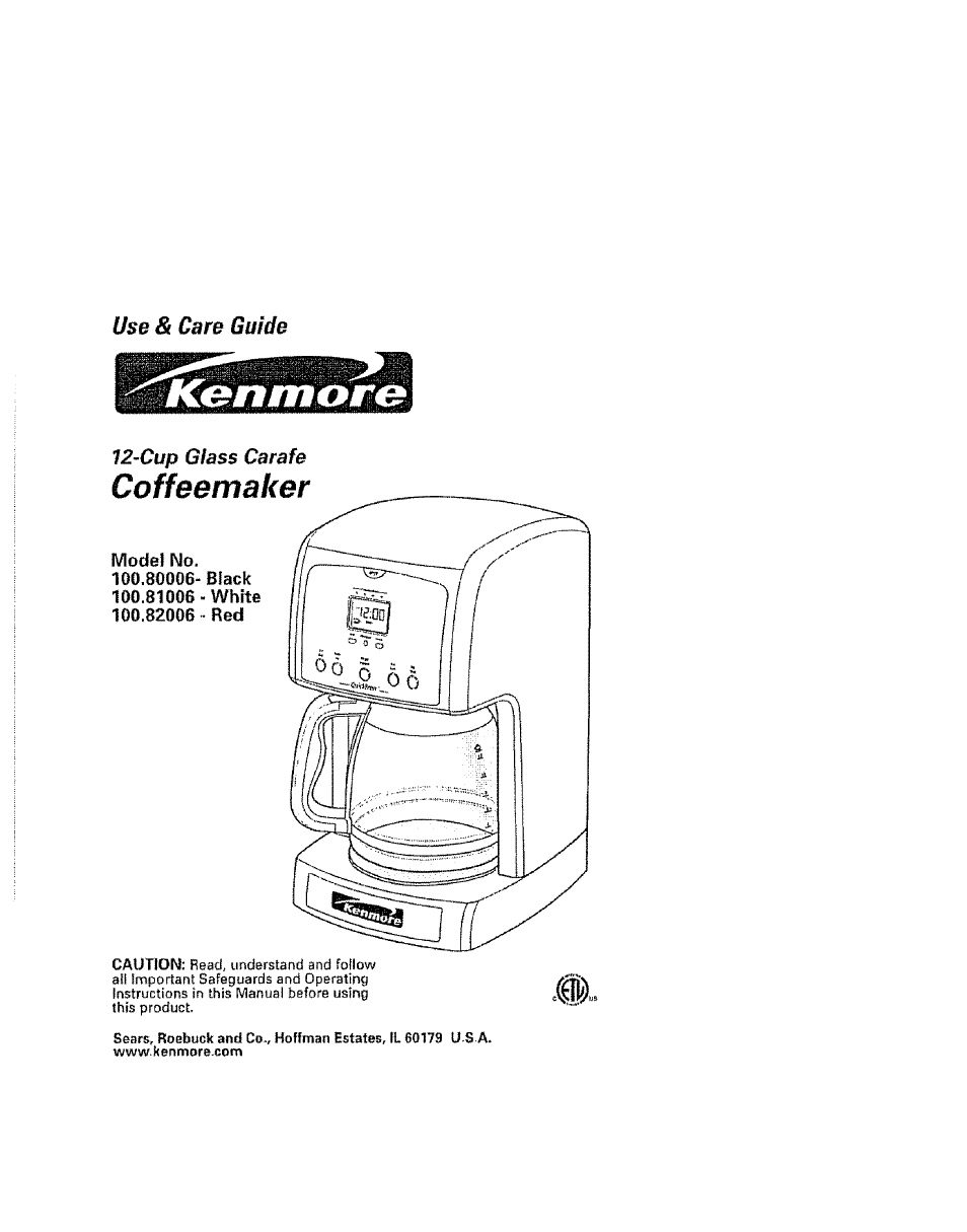 Kenmore 100.81006 User Manual | 10 pages