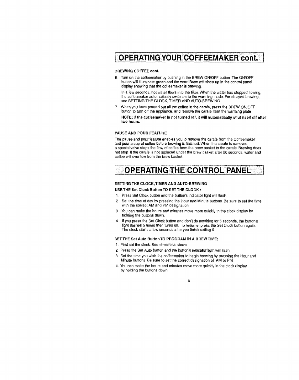 Opermingtheconto^^ paneo | Kenmore 100.81006 User Manual | Page 6 / 10