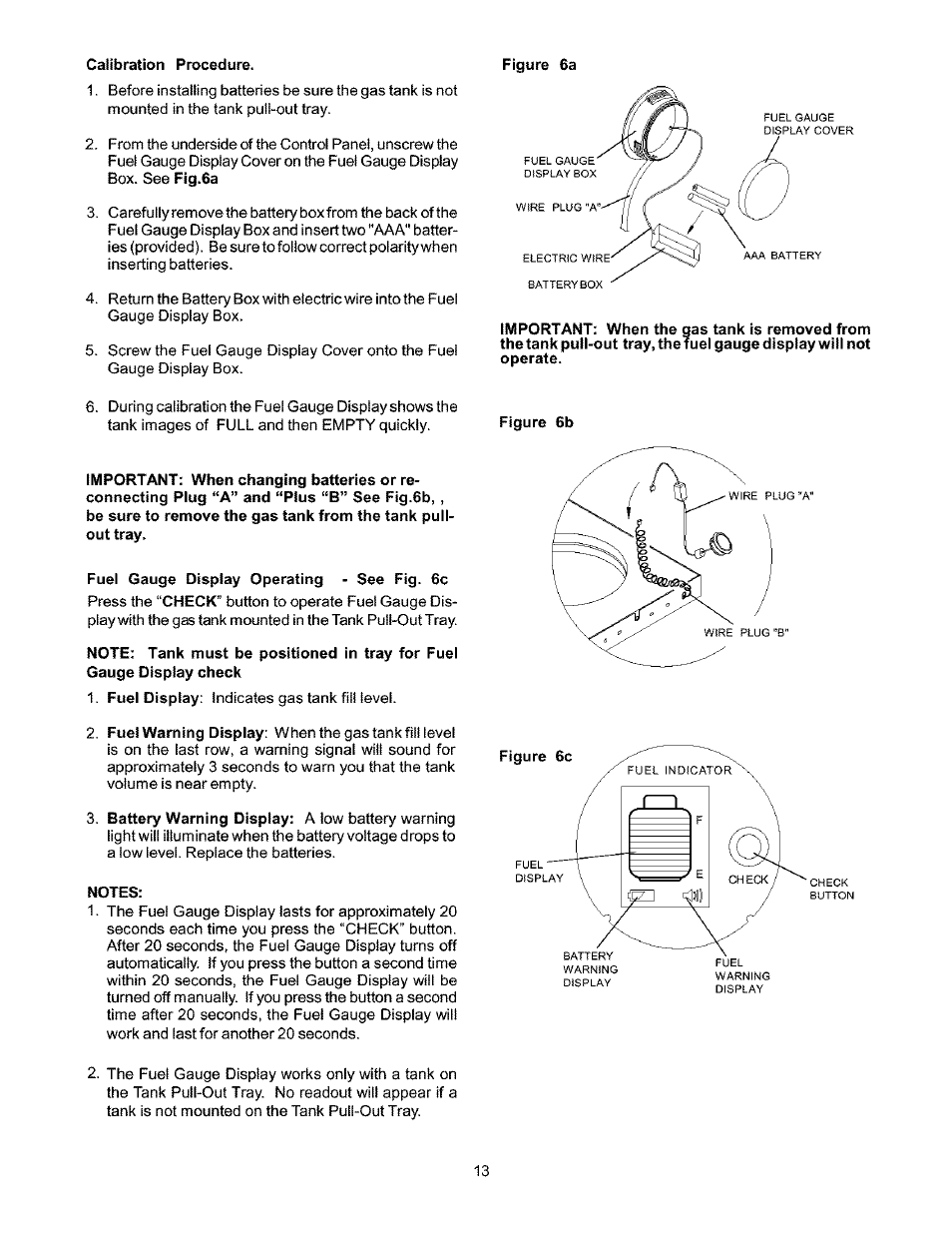 Calibration procedure, Notes, Figure 6b | Kenmore 141.166801 User Manual | Page 13 / 34