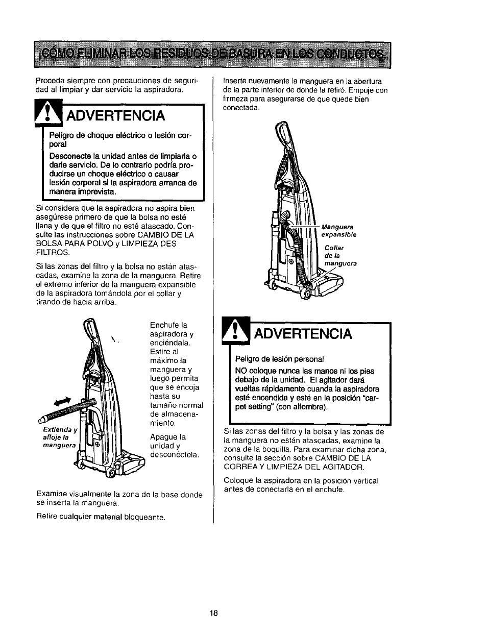 Advertencia | Kenmore 631 User Manual | Page 40 / 44