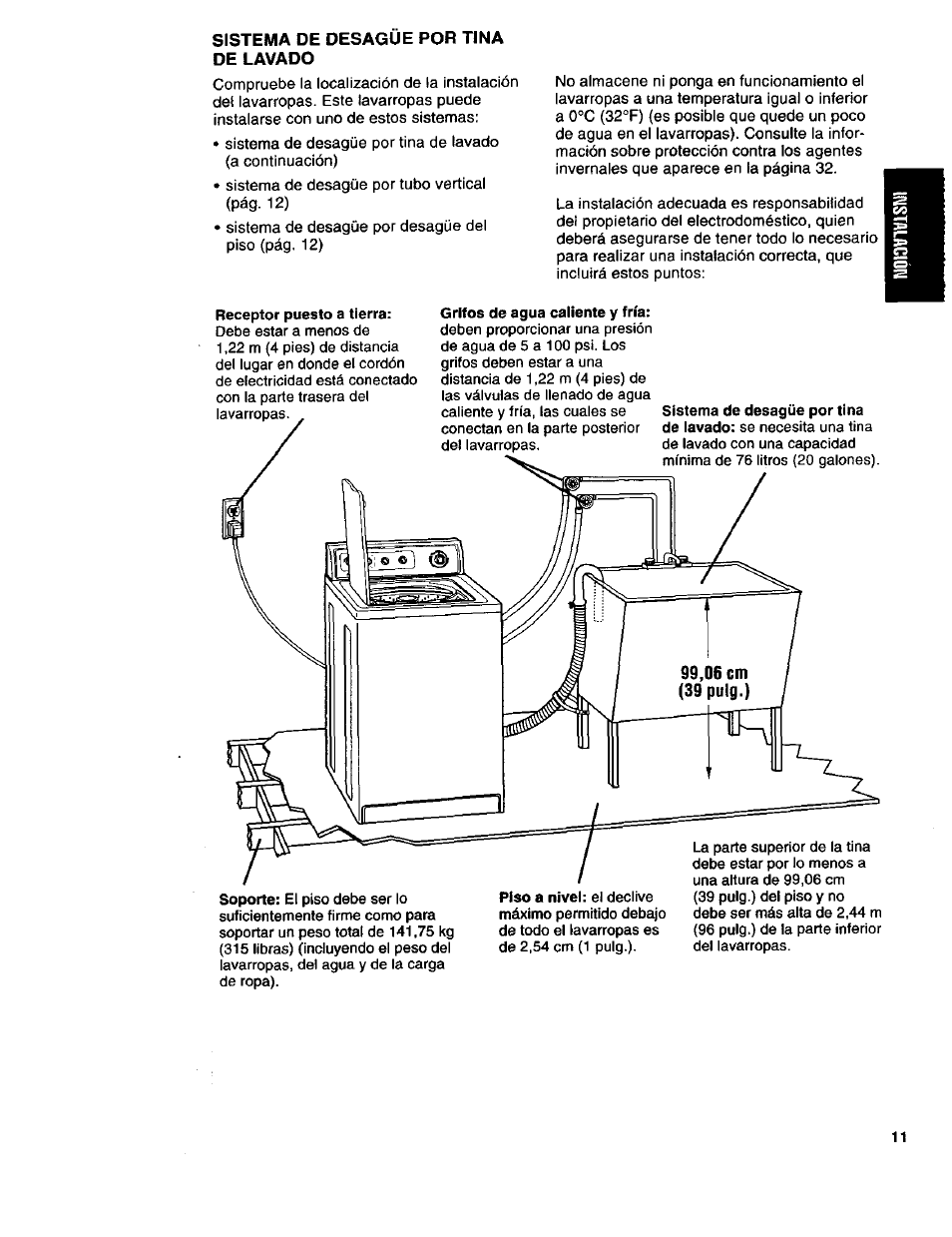 Sistema de desagüe por tina de lavado | Kenmore 3950145 User Manual | Page 49 / 76