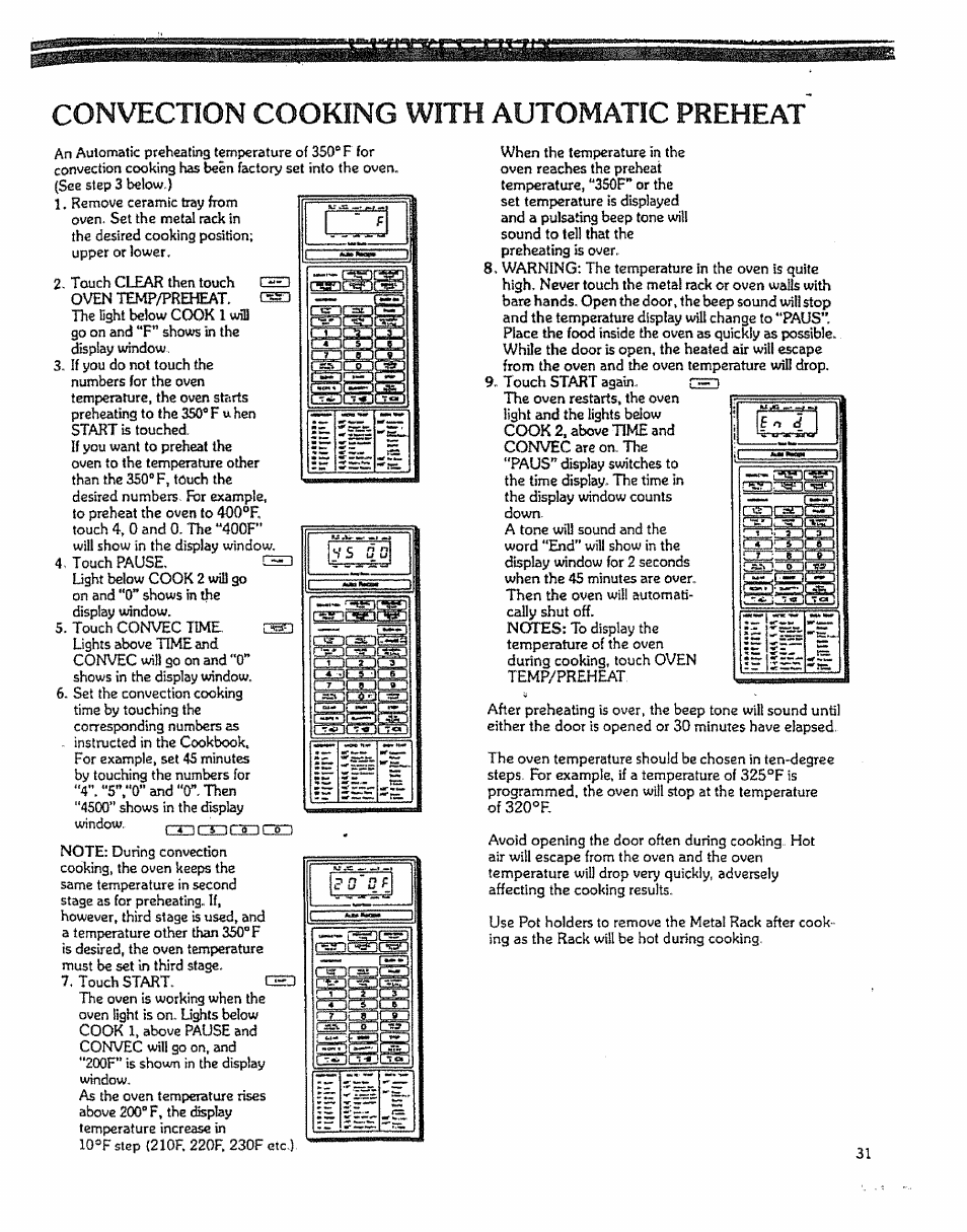 Convection cooking with automatic preheat | Kenmore 88963 User Manual | Page 31 / 51