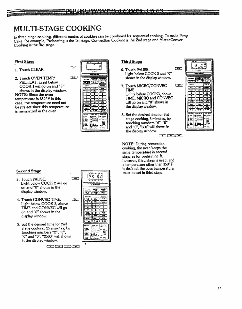 Multi-stage cooking | Kenmore 88963 User Manual | Page 37 / 51