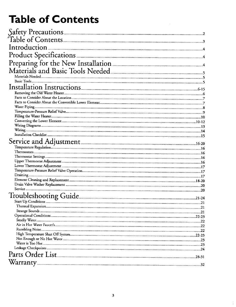 Kenmore Power Miser 12 153.320493 HT User Manual | Page 3 / 32