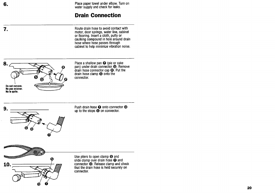Drain connection | Kenmore 9744231 User Manual | Page 21 / 24