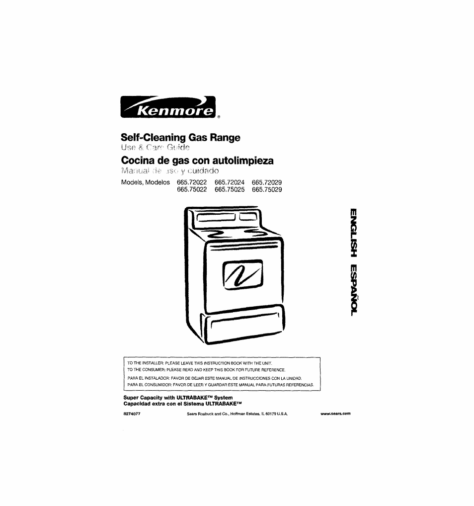 Kenmore 665.75022 User Manual | 23 pages