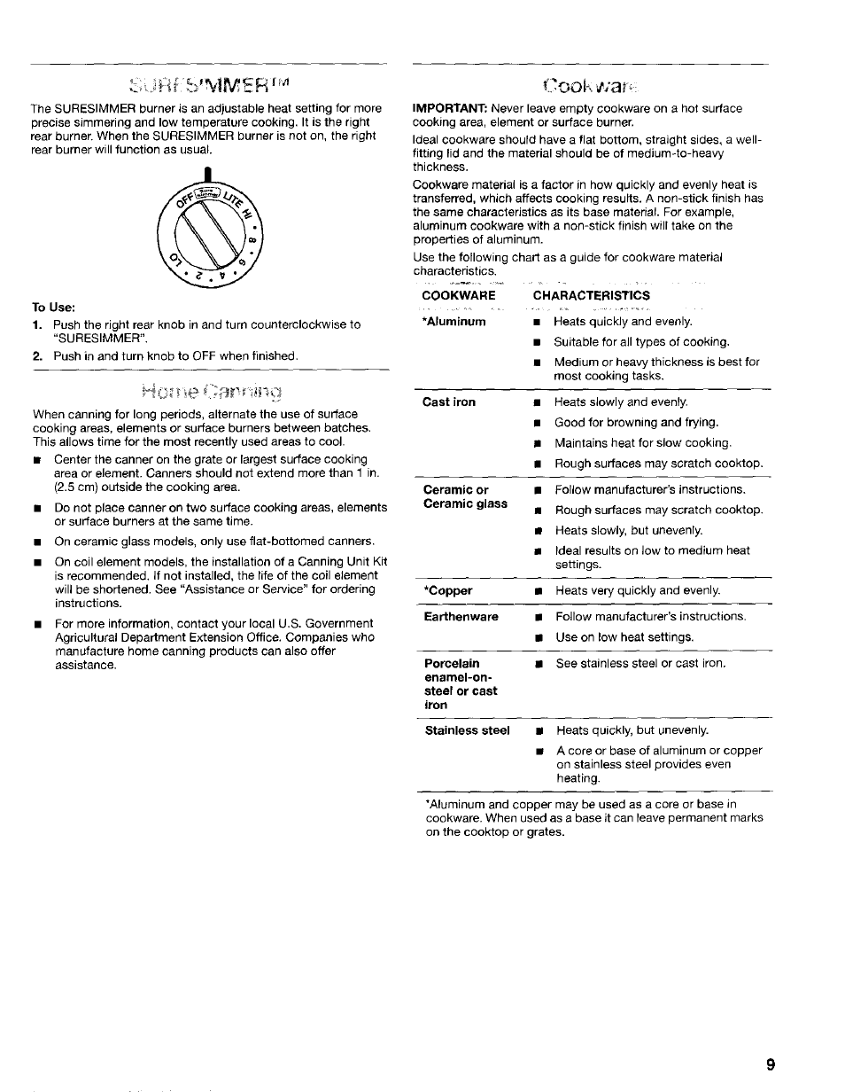 Kenmore 665.75022 User Manual | Page 9 / 23