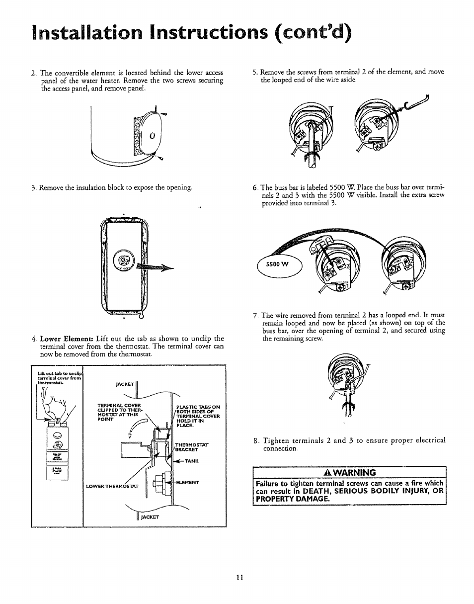 Installation instructions (cont’d) | Kenmore 153.327366 User Manual | Page 11 / 32