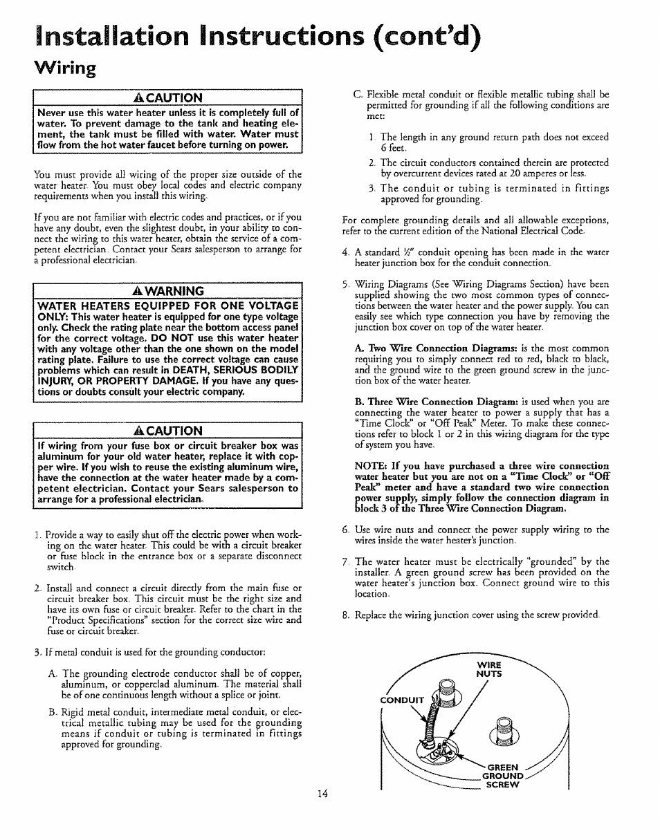 Installation instructions (cont’d) | Kenmore 153.327366 User Manual | Page 14 / 32