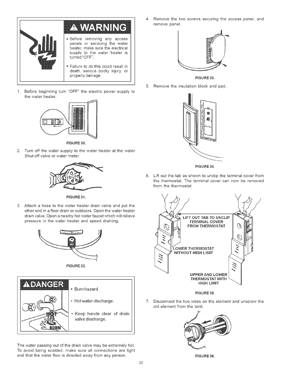 A warning | Kenmore POWER MISER 153.320661 User Manual | Page 20 / 32