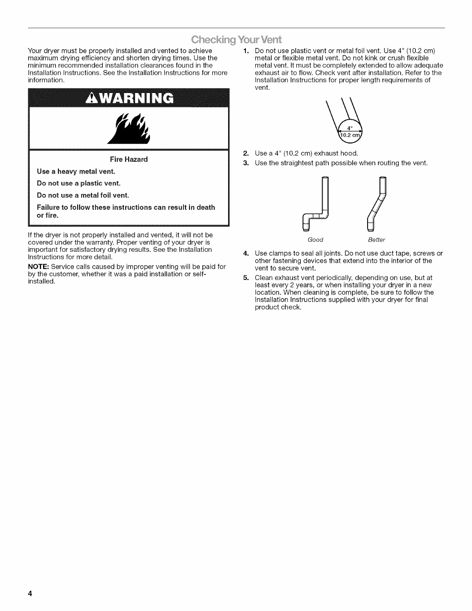 Awarning, Unecicin, Jr went | Kenmore W10034880B User Manual | Page 4 / 20