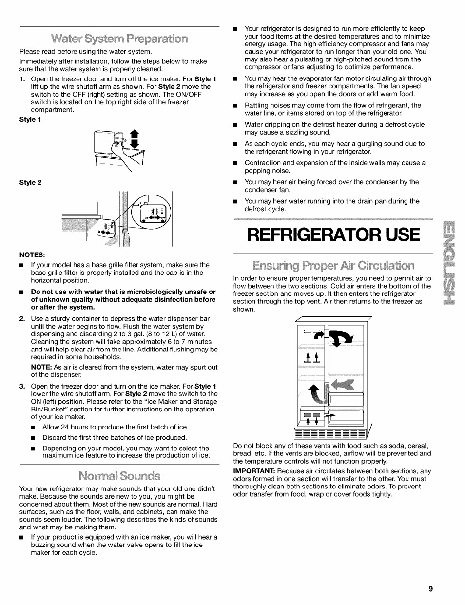 Refrigerator use | Kenmore 2220695 User Manual | Page 9 / 24