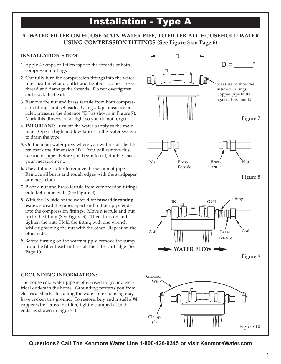 Installation - type a | Kenmore 625.38448 User Manual | Page 7 / 12