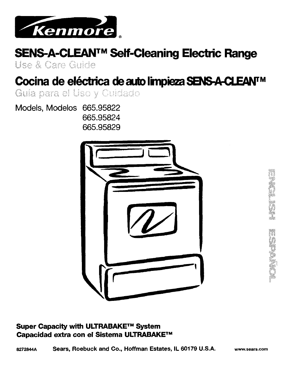 Kenmore Sens-A-Clean 665.95829 User Manual | 50 pages