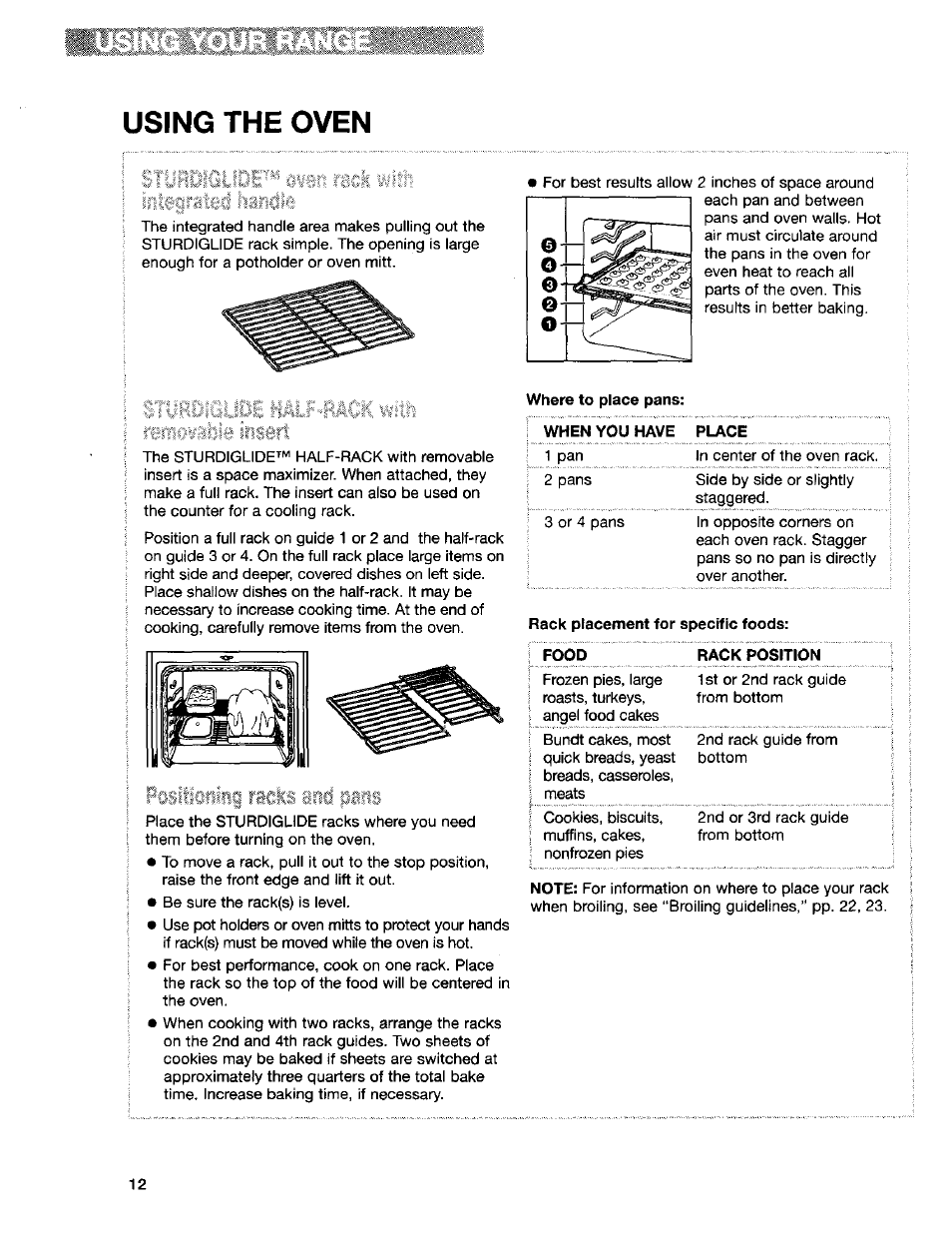 Using the oven | Kenmore Sens-A-Clean 665.95829 User Manual | Page 12 / 50