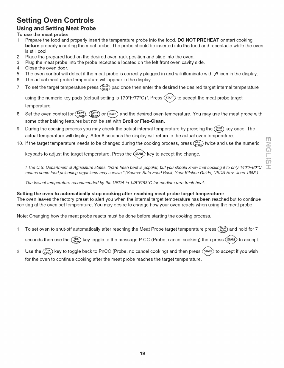 Setting oven controls | Kenmore 790.4802 User Manual | Page 19 / 36