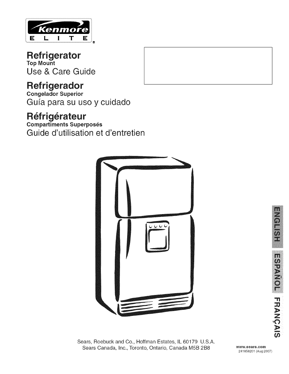 Kenmore 241858201 User Manual | 21 pages