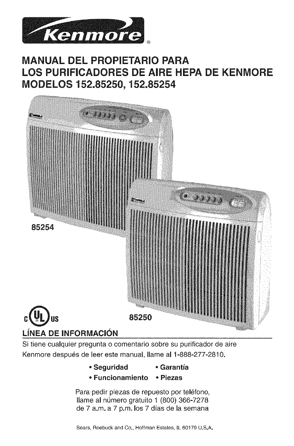 Kgnmore, Ililiiill | Kenmore HEPA 152.85254 User Manual | Page 8 / 16