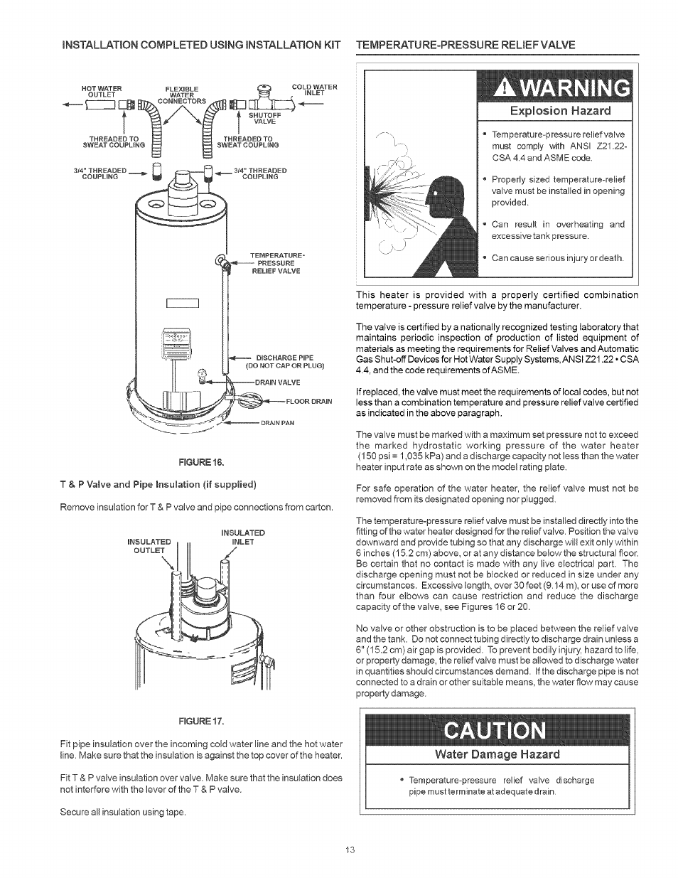 Caution, Warning | Kenmore THE ECONOMIZER 153.33205 User Manual | Page 13 / 32