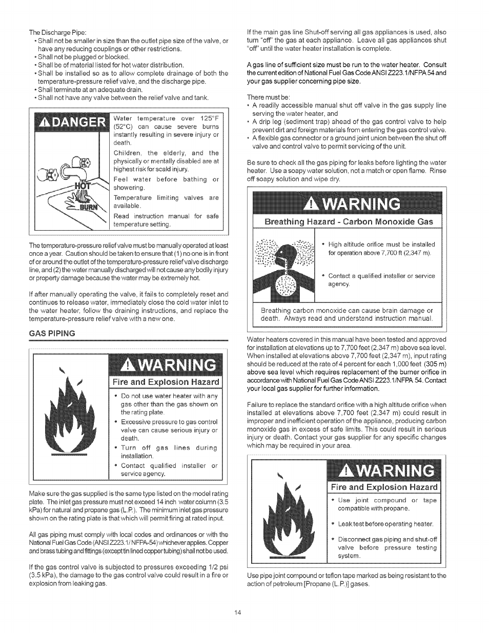 Awarning, Awarnin, Adanger | Kenmore THE ECONOMIZER 153.33205 User Manual | Page 14 / 32