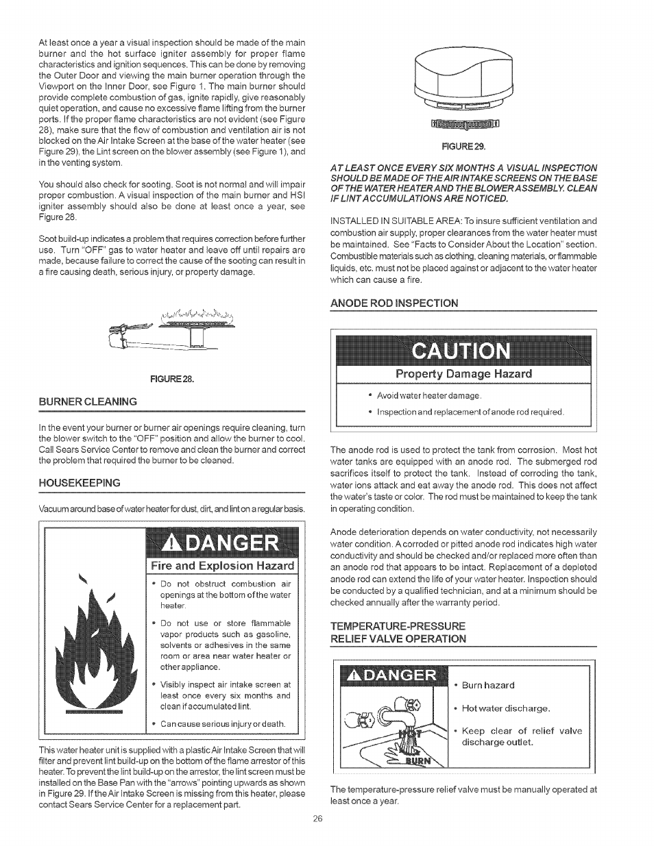 Adange, Cautio | Kenmore THE ECONOMIZER 153.33205 User Manual | Page 26 / 32