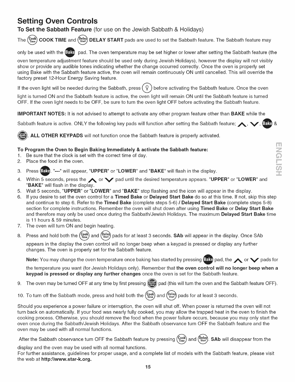 Setting oven controls | Kenmore 790.4773 User Manual | Page 15 / 24