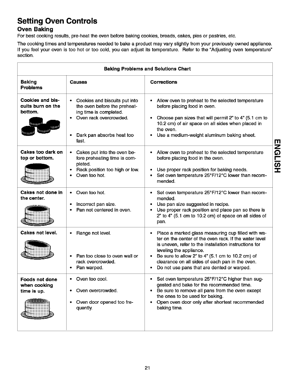 Oven baking, Setting oven controls | Kenmore ELITE 790.99613 User Manual | Page 21 / 45