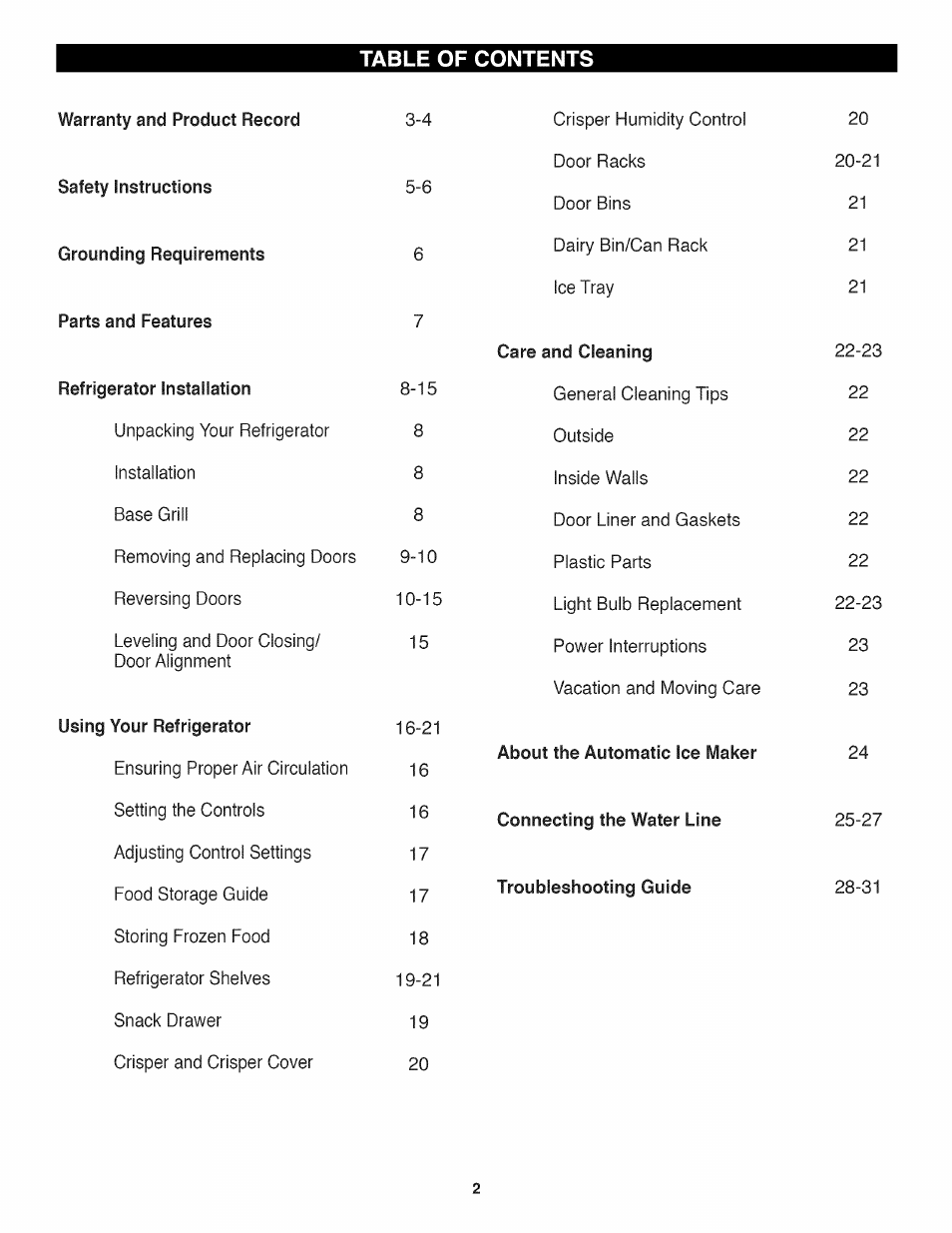 Kenmore 795.7937 User Manual | Page 2 / 32