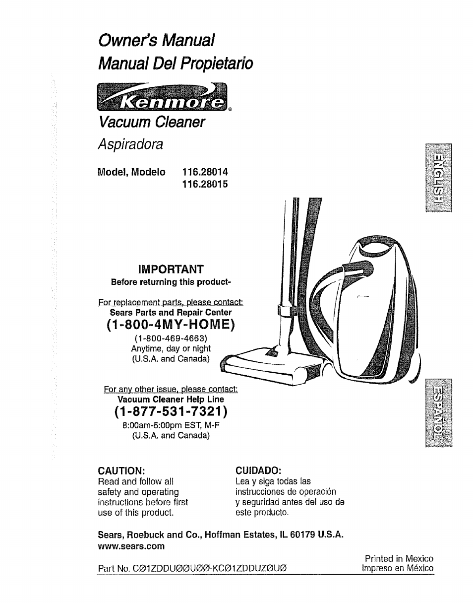 Kenmore 116.28014 User Manual | 48 pages