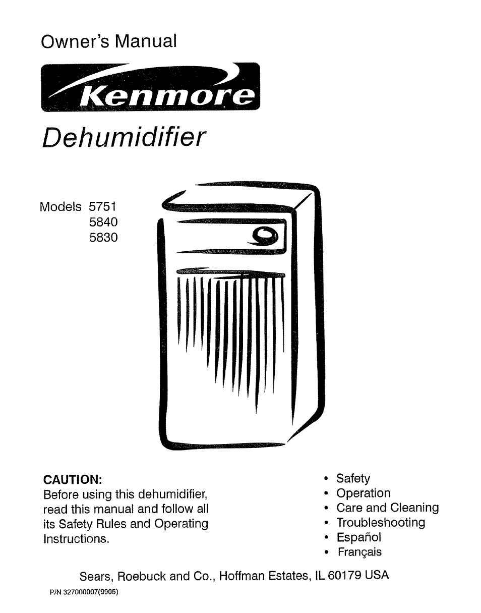 Kenmore 5751 User Manual | 9 pages