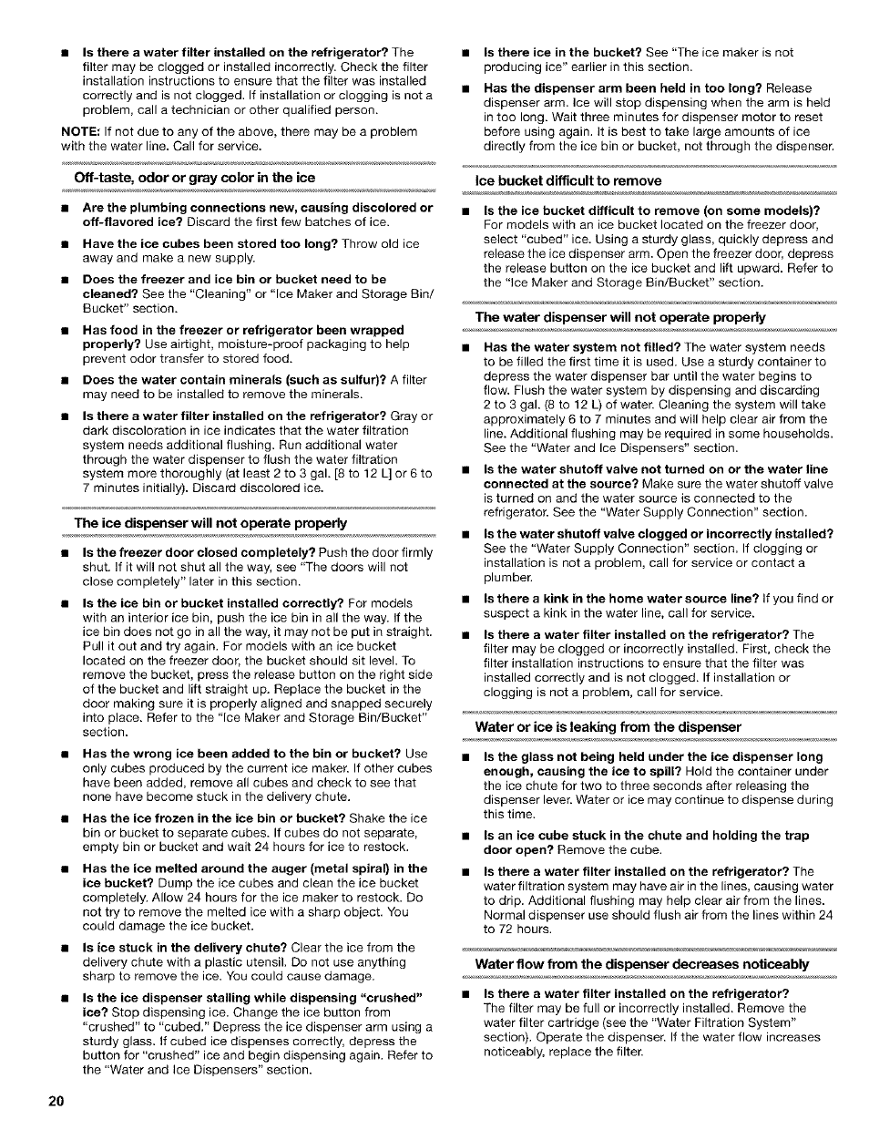 Kenmore 10653272301 User Manual | Page 20 / 25