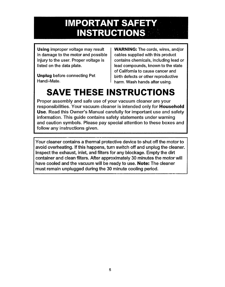 Important safety instructions, T i iima i icijl* i loimo | Kenmore 37035 User Manual | Page 5 / 17